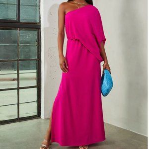ONE SHOULDER MAXI DRESS